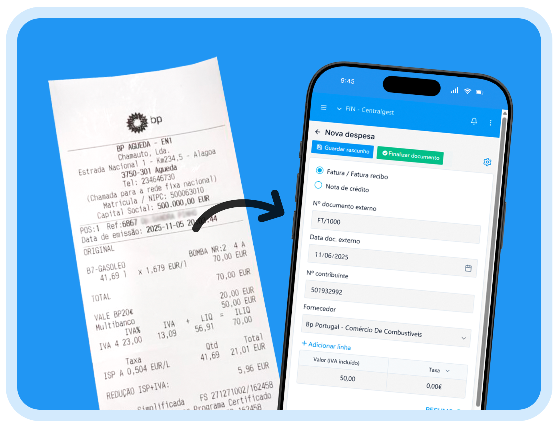 CentralGest Cloud Mockup Mobile