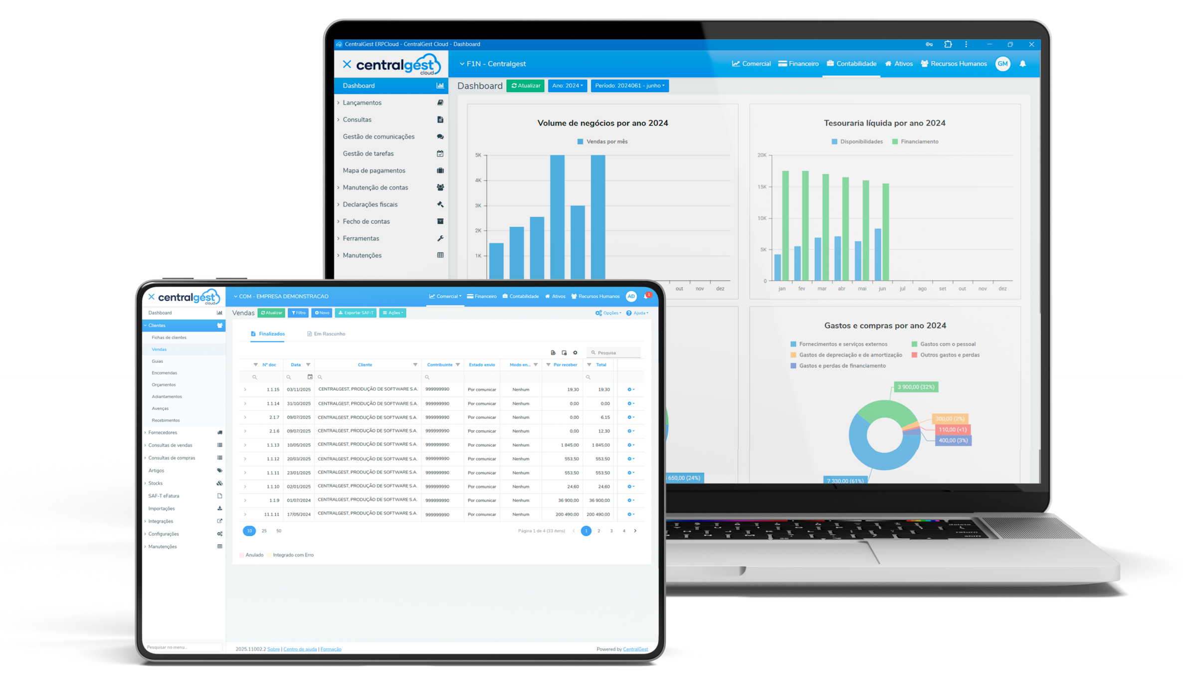 CentralGest Cloud Mockup Mobile